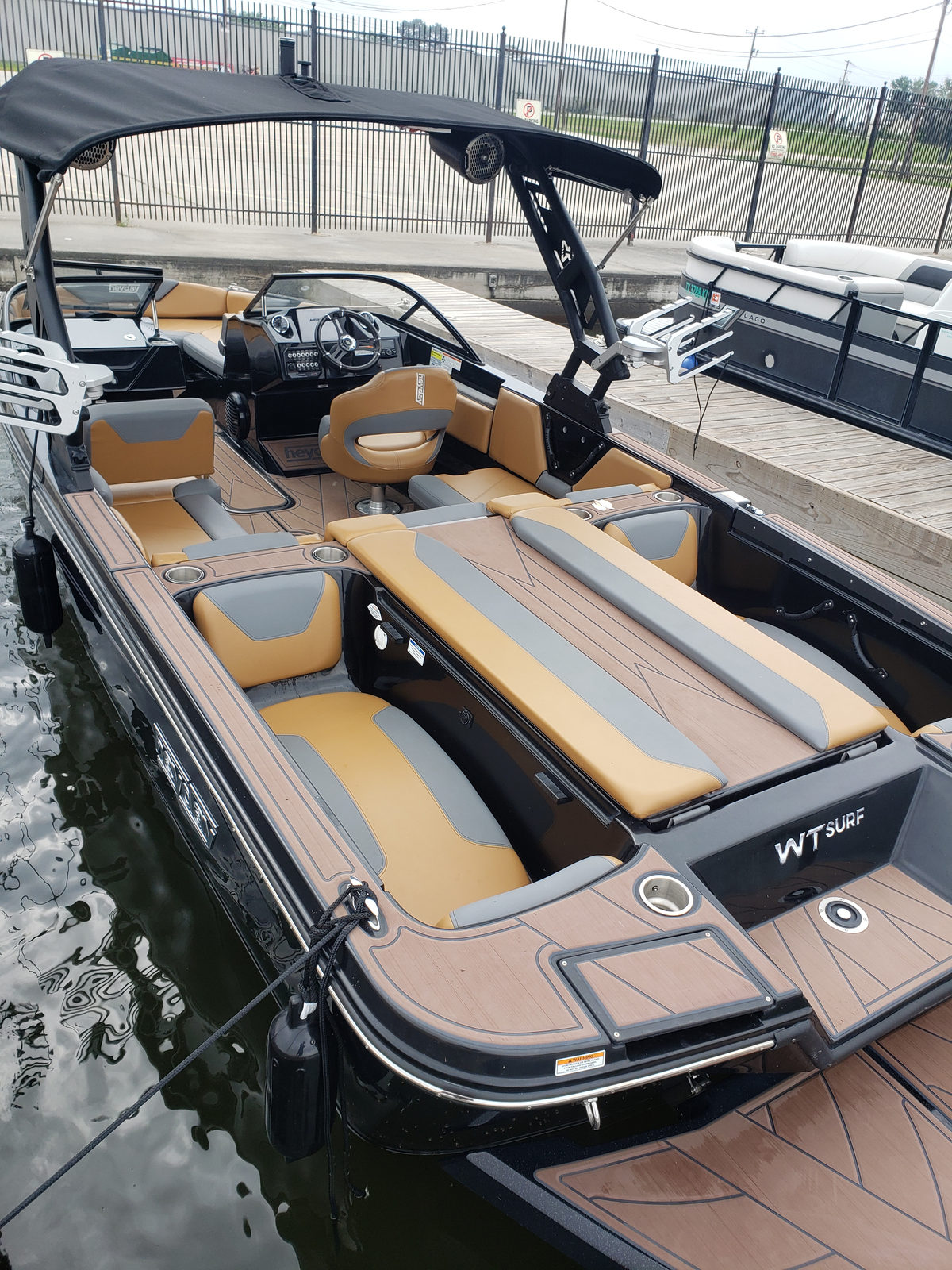 Heyday wake boat interior detail